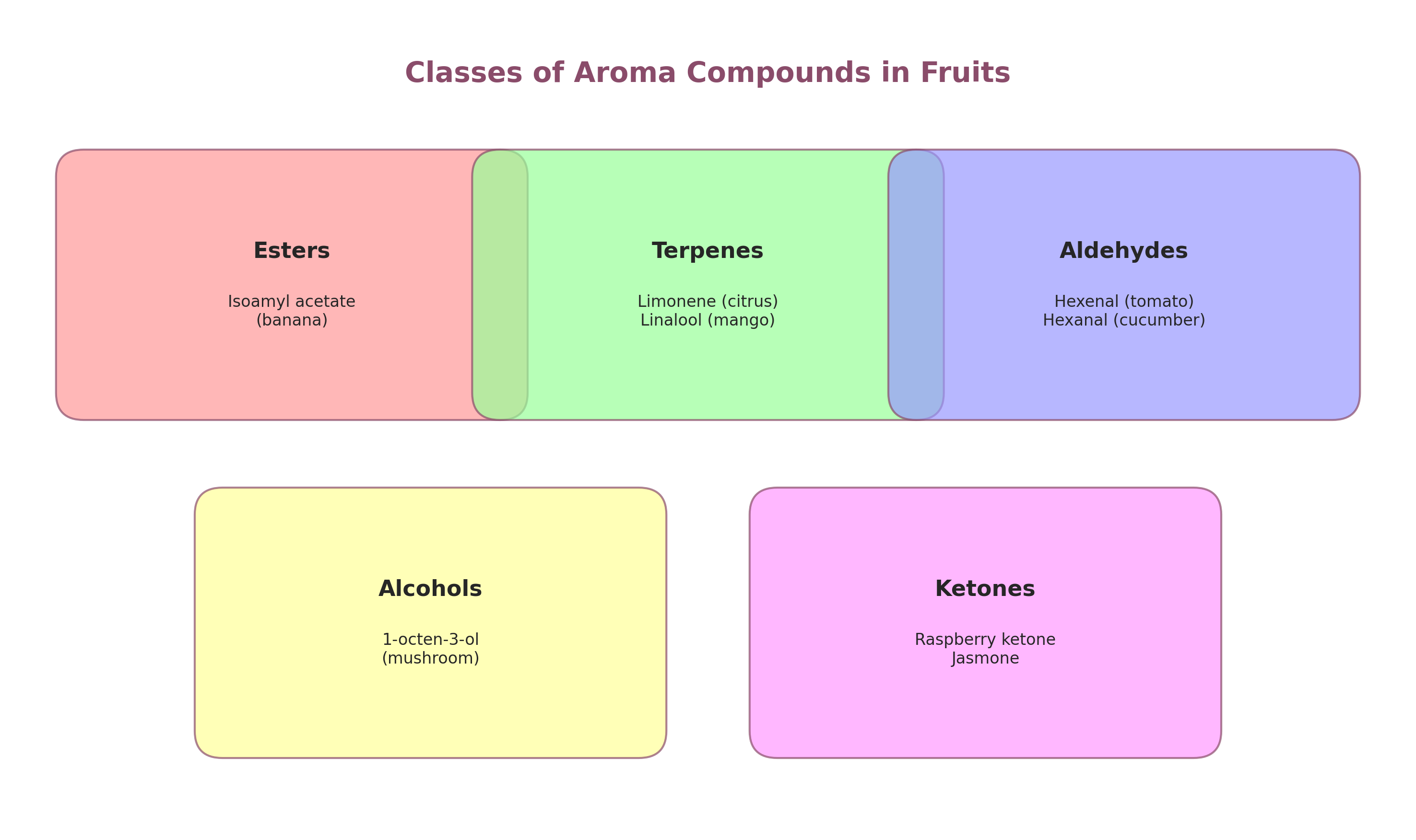 Aroma compound classes